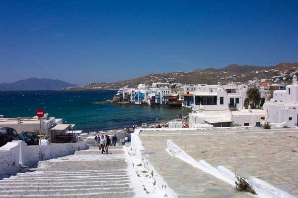 View of the hora in Mykonos